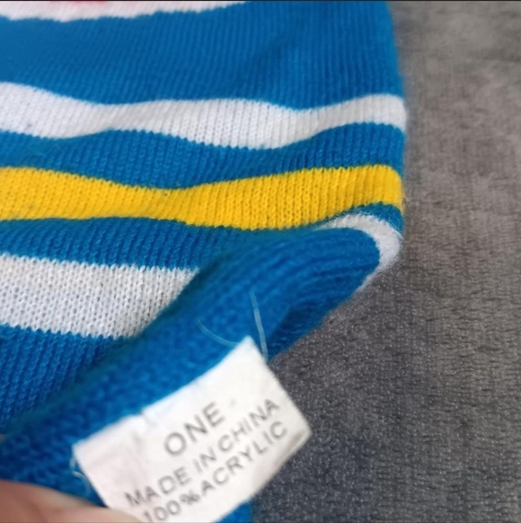 Pepsi Smile Emoji Winter Scarf Unisex Colorful Y2K Happy Bright Ski Snow Knit - Picture 4 of 9